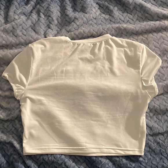 The brand is shein, the color is white and blue and the size is a small - Picture 2 of 3